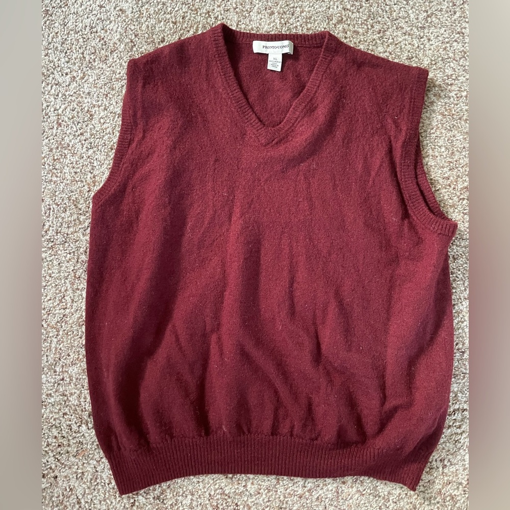 Merino Wool Sleeveless Sweater Vest